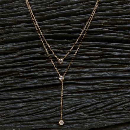 Western 2 Line Chain Pendant With Gold Plating