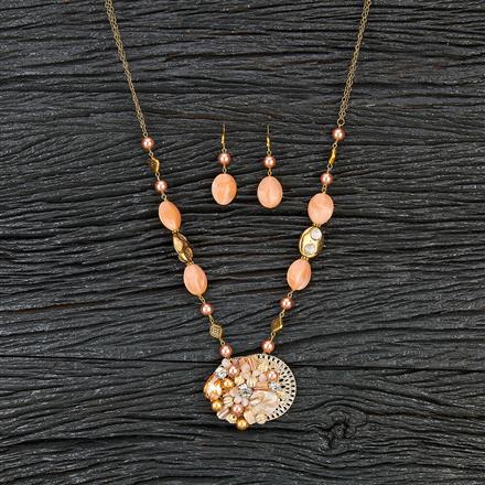 Western Fancy Necklace With Mehndi Plating