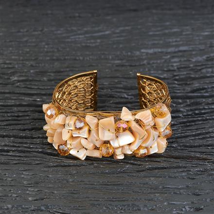 Western Broad Kada With Mehndi Plating