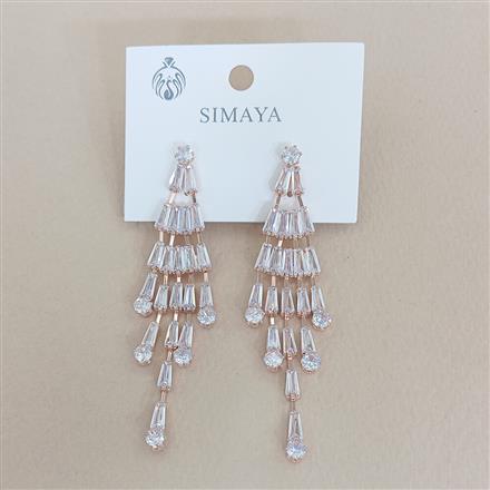 Western Delicate Earring With Gold Rhodium Rose Gold Plating
