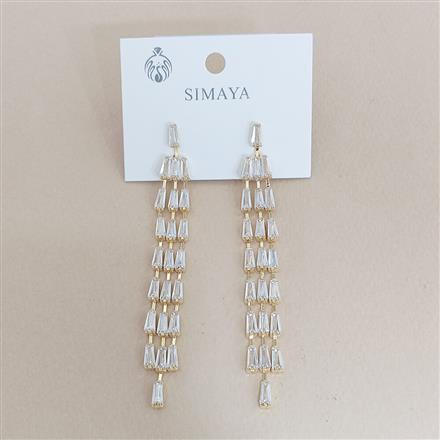 Western Long Earring With Gold Rhodium Rose Gold Plating