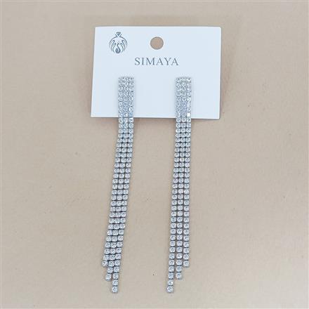 Western Long Earring With Black Rhodium Rose Gold Plating