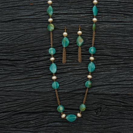 Western Pearl Necklace With Gold Plating