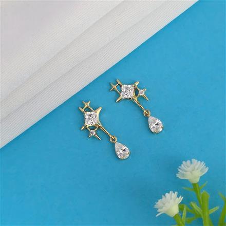 Western Short Earring With Rose Gold Plating Rhodium Plating Gold Plating