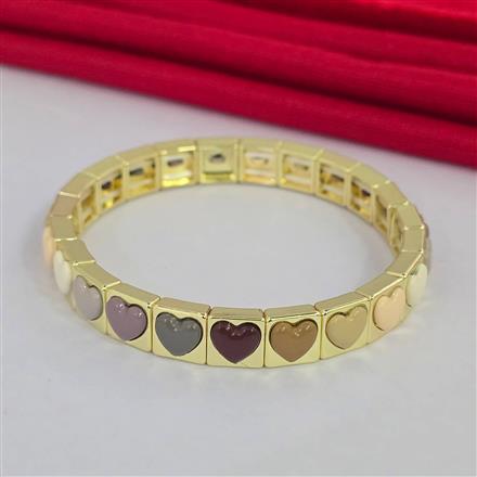 Western Stretchable Bracelet with Gold Plating