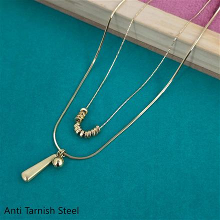 Western Plain Gold Chain Pendant