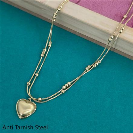 Western Plain Gold Chain Pendant
