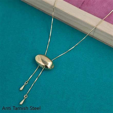 Western Plain Gold Chain Pendant