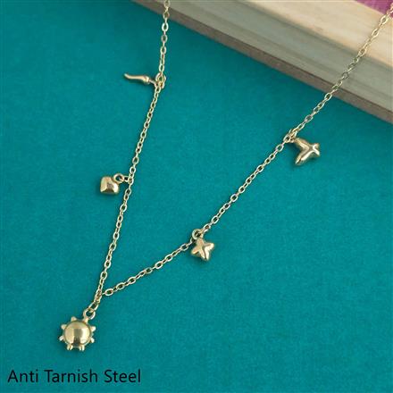 Western Plain Gold Chain Pendant