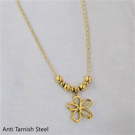 Western Plain Gold Chain Pendant