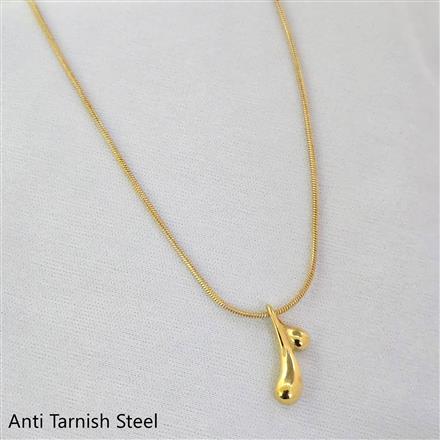 Western Plain Gold Chain Pendant