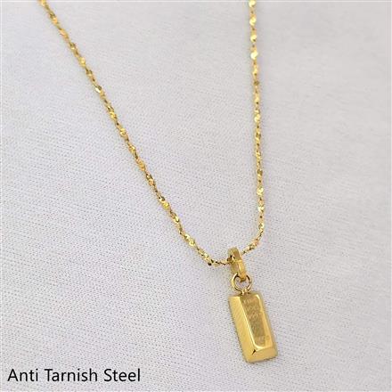 Western Plain Gold Chain Pendant