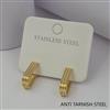 Western Plain Gold Earring