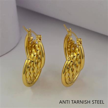Western Plain Gold Earring