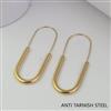 Western Plain Gold Earring