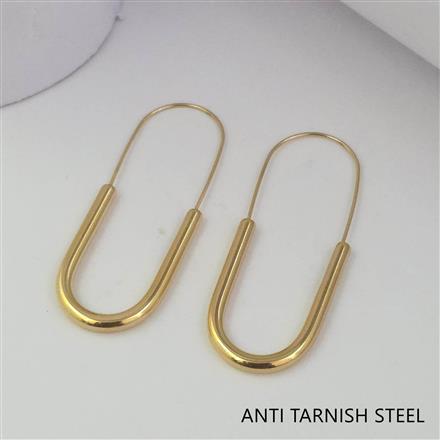 Western Plain Gold Earring