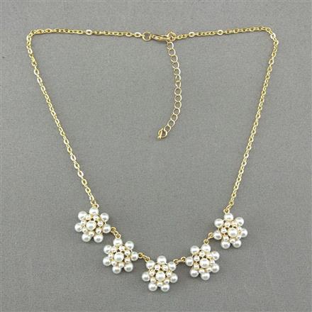 FANCY GOLD PLATED WESTERN SHORT MALA NECKLACE