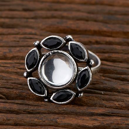 Adjustable Ring With Oxidised Plating