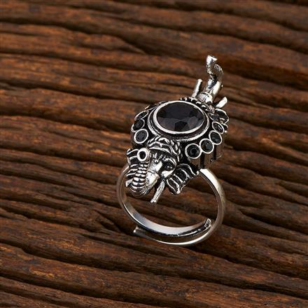 Trendy Ring With Oxidised Plating