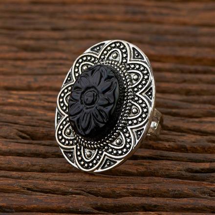 Adjustable Ring With Oxidised Plating