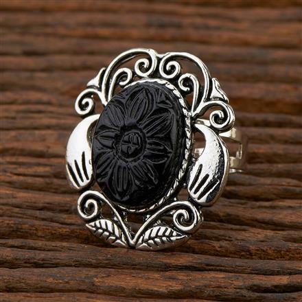 Adjustable Ring With Oxidised Plating