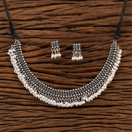 Delicate Necklace With Oxidised Plating