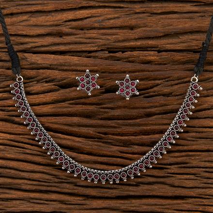 Delicate Necklace With Oxidised Plating