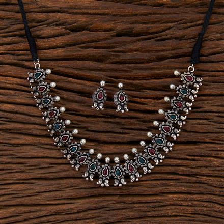 Delicate Necklace With Oxidised Plating