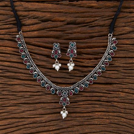 Delicate Necklace With Oxidised Plating