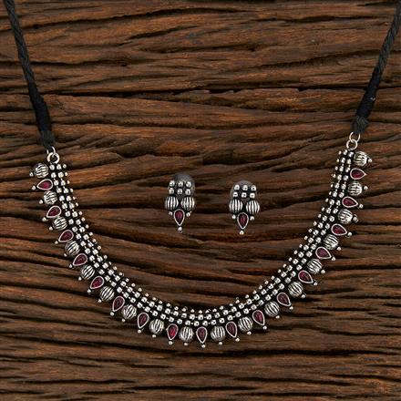 Delicate Necklace With Oxidised Plating