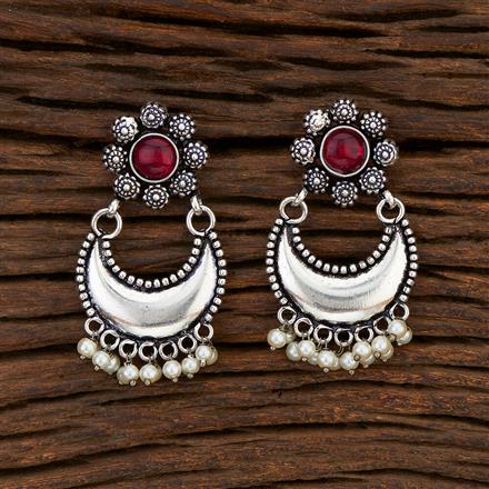 Chand Earring With Oxidised Plating