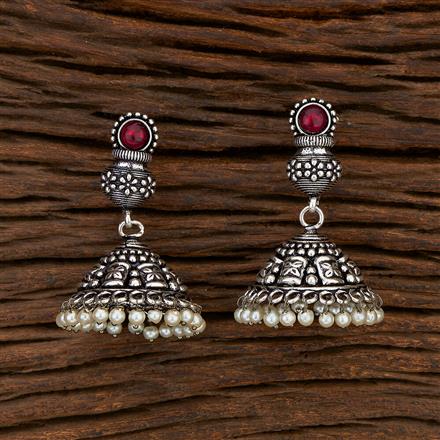 Jhumki With Oxidised Plating