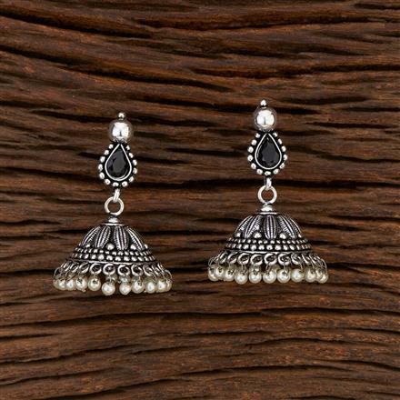 Jhumki With Oxidised Plating