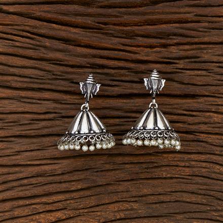 Jhumki With Oxidised Plating