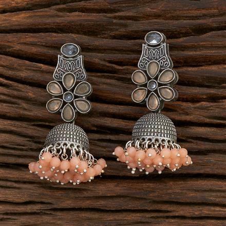 Jhumki With Oxidised Plating