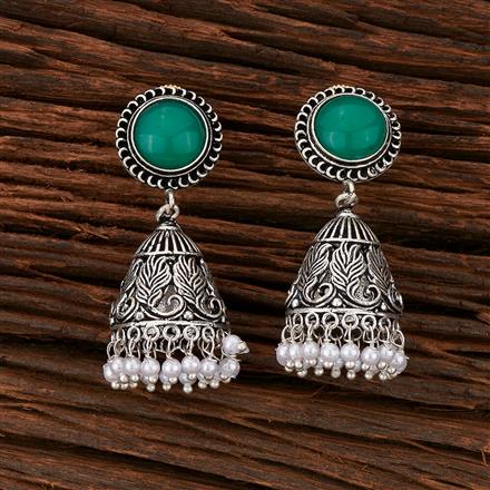 Jhumki With Oxidised Plating