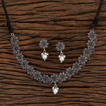 Delicate Necklace With Oxidised Plating