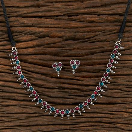 Delicate Necklace With Oxidised Plating