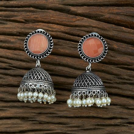 Jhumki With Oxidised Plating