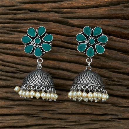 Jhumki With Oxidised Plating