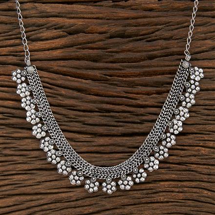 Classic Necklace With Oxidised Plating