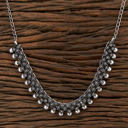 Classic Necklace With Oxidised Plating