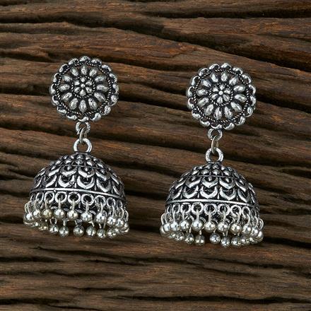 Jhumki With Oxidised Plating