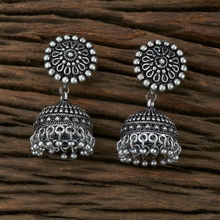 Jhumki With Oxidised Plating