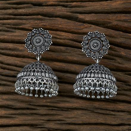 Jhumki With Oxidised Plating