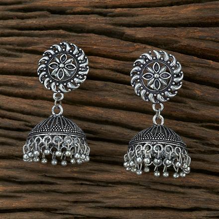 Jhumki With Oxidised Plating