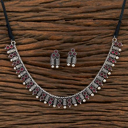 Classic Necklace With Oxidised Plating