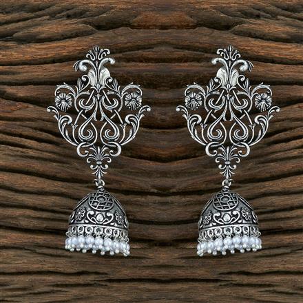 Jhumki With Oxidied Plating