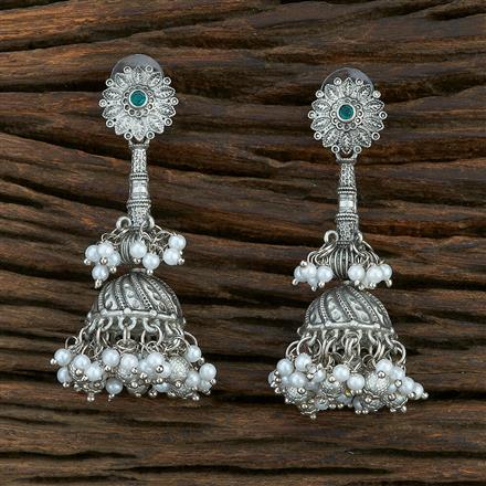 Jhumki With Oxidied Plating