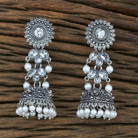 Jhumki With Oxidied Plating